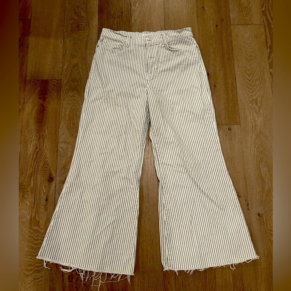 Frame Le Palazzo Cropped - White with Blue Stripes - 30